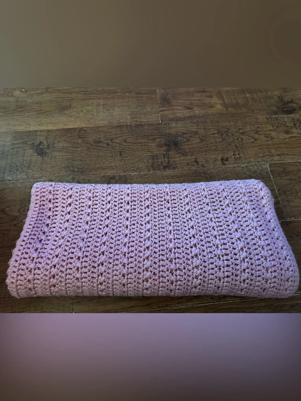 Pink afghan EUC - 70 x 50
